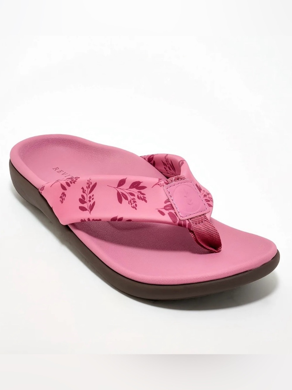 Revitalign Orthotic Floral Thong Sandals - Dahlia Botanical Size 10